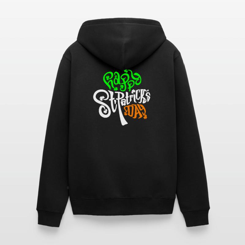 Kleeblatt Saint Patrick einzigartiges Design Saint Patrick Unisex Premium Bio Zip Hoodie