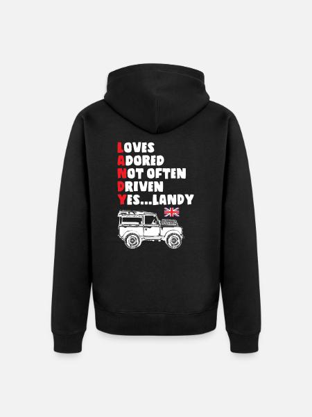 Its Landy - Unisex Premium Organic Zip Hoodie - black