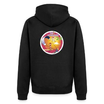 The colorful summer of 2023 - Unisex Premium Organic Zip Hoodie - black - Back - Nico (187cm)