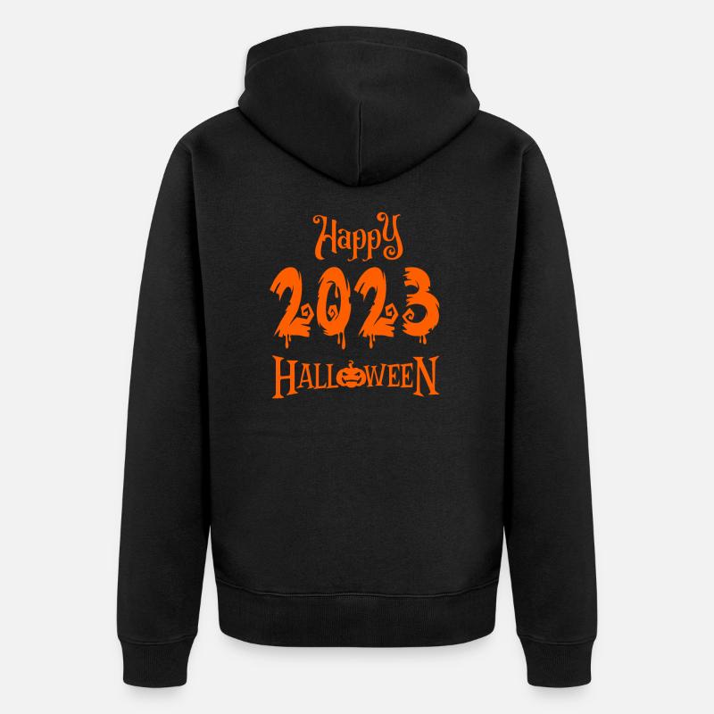 Joyeux Halloween 2023 - Veste à capuche bio Premium Unisexe - noir