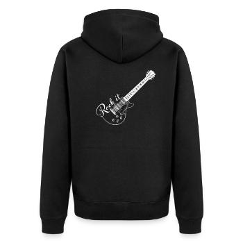 Guitare e-guitare - Rock it guitar - Veste à capuche bio Premium Unisexe - noir - Dos - Nico (187cm)