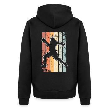 Handball - Veste à capuche bio Premium Unisexe - noir - Dos - Nico (187cm)