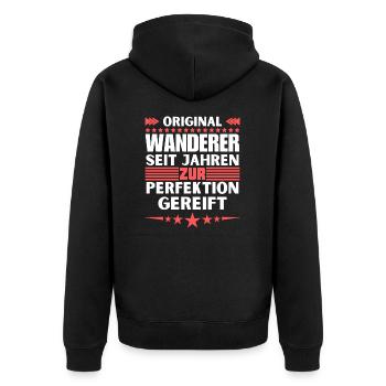 Les vagabonds ont mûri à la perfection - Veste à capuche bio Premium Unisexe - noir - Dos - Nico (187cm)