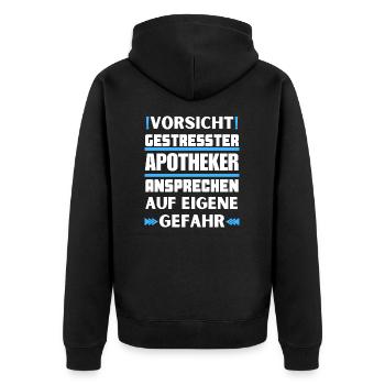 Ne parlez pas à un pharmacien stressé ! - Veste à capuche bio Premium Unisexe - noir - Dos - Nico (187cm)