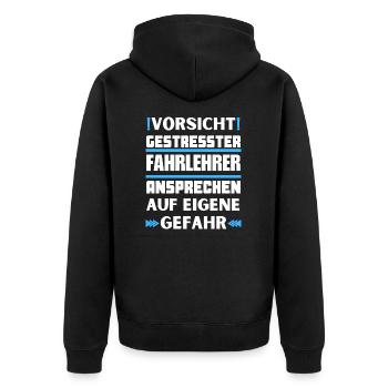 Ne parlez pas à un moniteur de conduite stressé ! - Veste à capuche bio Premium Unisexe - noir - Dos - Nico (187cm)