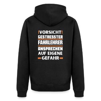 Ne parlez pas à un moniteur de conduite stressé ! - Veste à capuche bio Premium Unisexe - noir - Dos - Nico (187cm)