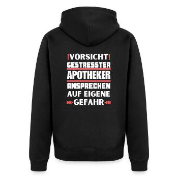 Ne parlez pas à un pharmacien stressé ! - Veste à capuche bio Premium Unisexe - noir - Dos - Nico (187cm)