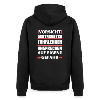 Ne parlez pas à un moniteur de conduite stressé ! - Veste à capuche bio Premium Unisexe - noir - Dos - Nico (187cm)