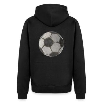 Ballon de football 3D sale - Veste à capuche bio Premium Unisexe - noir - Dos - Nico (187cm)