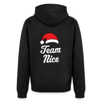 L’équipe Nice - Veste à capuche bio Premium Unisexe - noir - Dos - Nico (187cm)