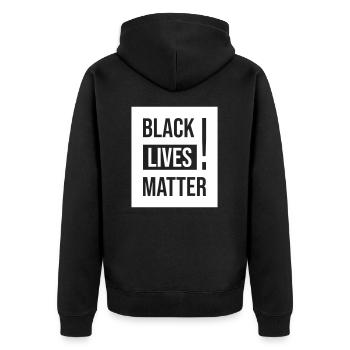 Manifestation Black Lives Matter - Veste à capuche bio Premium Unisexe - noir - Dos - Nico (187cm)