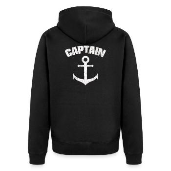 CAPITAINE ANCRE GRUNGE - Veste à capuche bio Premium Unisexe - noir - Dos - Nico (187cm)