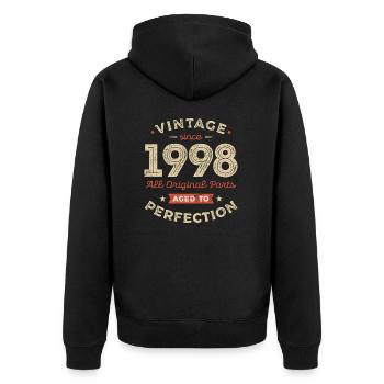 Millésime 1998 Toutes les pièces d’origine - Veste à capuche bio Premium Unisexe - noir - Dos - Nico (187cm)
