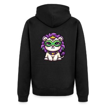 Bande dessinée mignonne de Lion de Mardi Gras - Veste à capuche bio Premium Unisexe - noir - Dos - Nico (187cm)