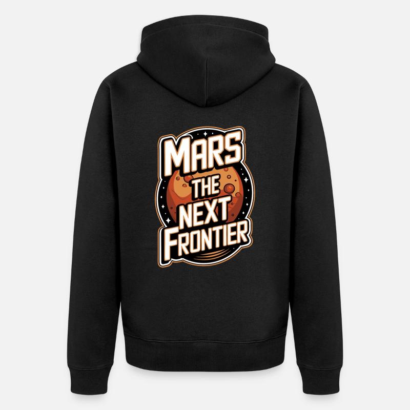 Mars Planète Planète Système Solaire - Veste à capuche bio Premium Unisexe - noir