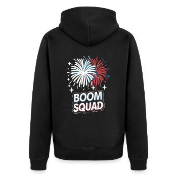 Pyrotechnics Fireworks Pyrotechnics - Unisex Premium Organic Zip Hoodie - black - Back - Nico (187cm)