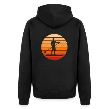 Stand Up Paddling SUP Sport - Veste à capuche bio Premium Unisexe - noir - Dos - Nico (187cm)