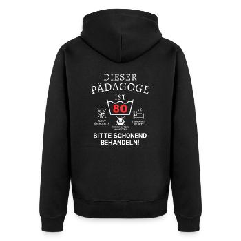 Cette éducatrice a 80 ans. - Veste à capuche bio Premium Unisexe - noir - Dos - Nico (187cm)