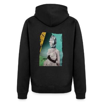 Onglet Magique - Veste à capuche bio Premium Unisexe - noir - Dos - Nico (187cm)