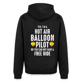 Montgolfière Montgolfière Pilote de montgolfière - Veste à capuche bio Premium Unisexe - noir - Dos - Nico (187cm)