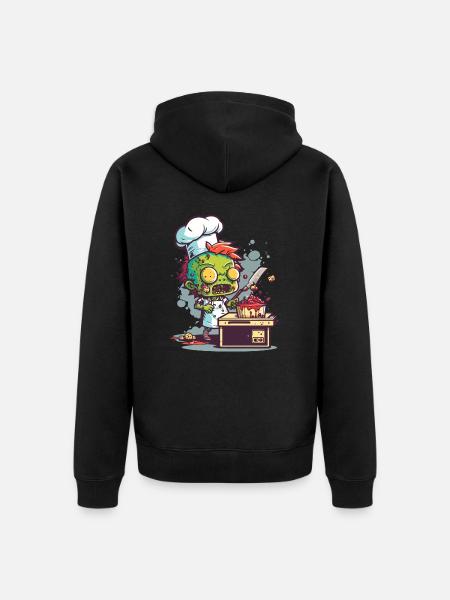 Cooking with the Undead - Unisex Premium Organic Zip Hoodie - black