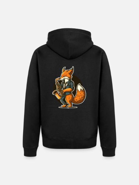 Jazz Fuchs - Unisex Premium Bio Zip Hoodie - Schwarz