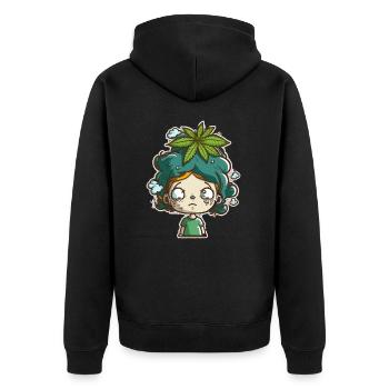 Wendys Monde - Veste à capuche bio Premium Unisexe - noir - Dos - Nico (187cm)