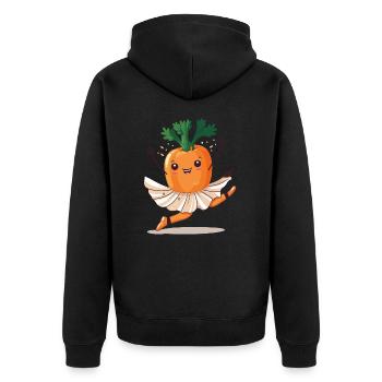 Carrot Ballet - Unisex Premium Organic Zip Hoodie - black - Back - Nico (187cm)