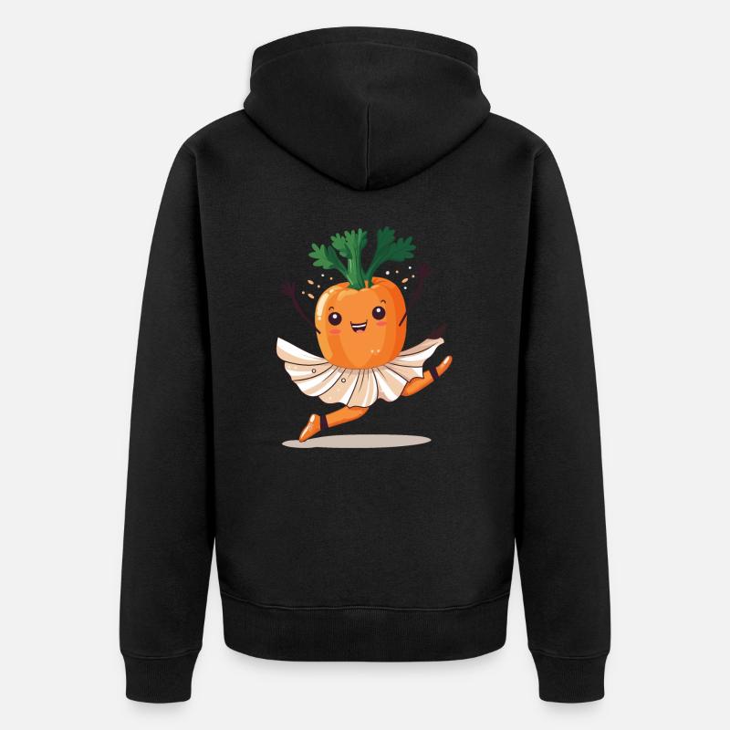 Ballet de la carotte - Veste à capuche bio Premium Unisexe - noir