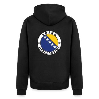 Bosnie-Herzégovine - Veste à capuche bio Premium Unisexe - noir - Dos - Nico (187cm)