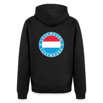 Luxembourg - Veste à capuche bio Premium Unisexe - noir - Dos - Nico (187cm)
