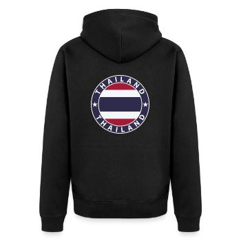 Thaïlande - Veste à capuche bio Premium Unisexe - noir - Dos - Nico (187cm)