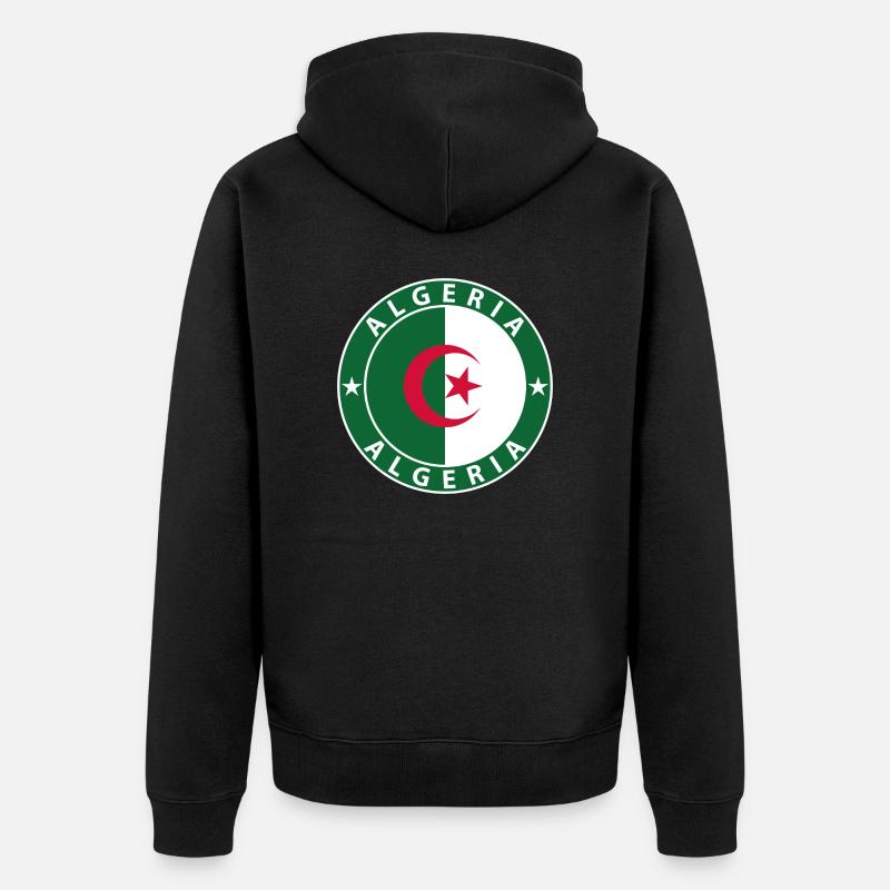 Algerien - Unisex Premium Bio Zip Hoodie - Schwarz