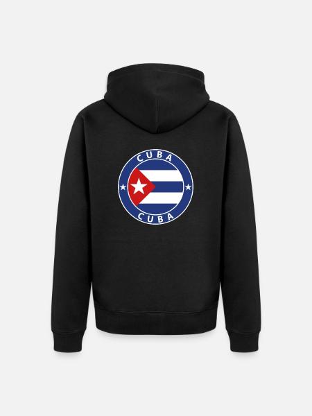 Cuba - Unisex Premium Organic Zip Hoodie - black