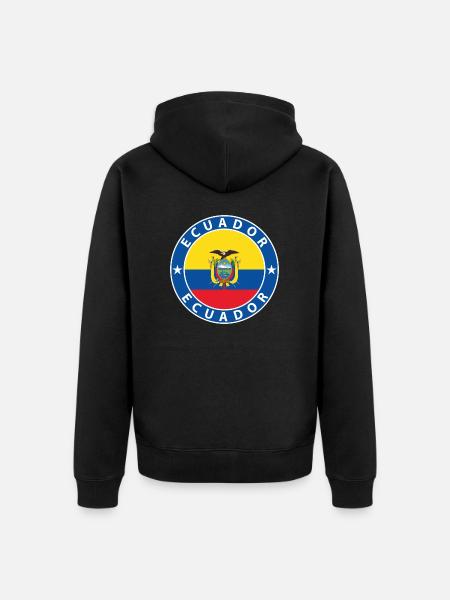 Ecuador - Unisex Premium Organic Zip Hoodie - black