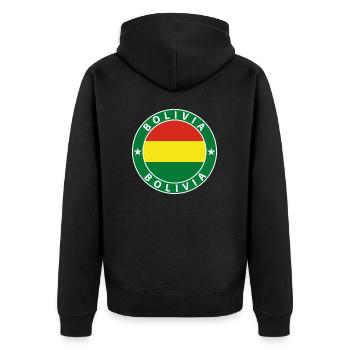 Bolivie - Veste à capuche bio Premium Unisexe - noir - Dos - Nico (187cm)