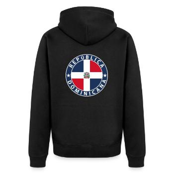 République dominicaine - Veste à capuche bio Premium Unisexe - noir - Dos - Nico (187cm)