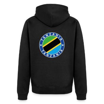 Tanzanie - Veste à capuche bio Premium Unisexe - noir - Dos - Nico (187cm)