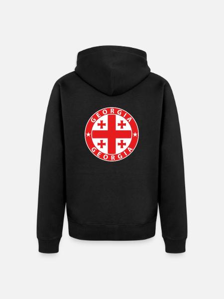 Georgia - Unisex Premium Bio Zip Hoodie - Schwarz