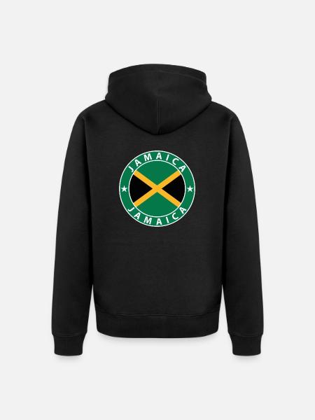 Jamaica - Unisex Premium Bio Zip Hoodie - Schwarz