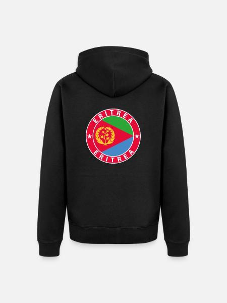 Eritrea - Unisex Premium Bio Zip Hoodie - Schwarz