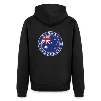 Sydney - Veste à capuche bio Premium Unisexe - noir - Dos - Nico (187cm)
