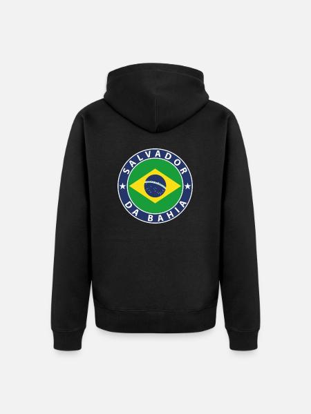 Salvador - Unisex Premium Organic Zip Hoodie - black