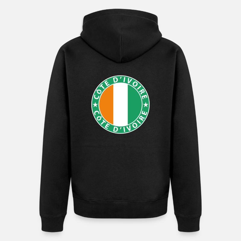 Côte d’Ivoire - Veste à capuche bio Premium Unisexe - noir
