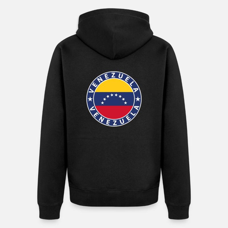 Venezuela - Unisex Premium Bio Zip Hoodie - Schwarz