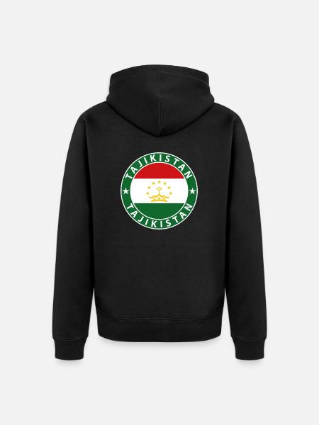 Tajikistan - Unisex Premium Organic Zip Hoodie - black