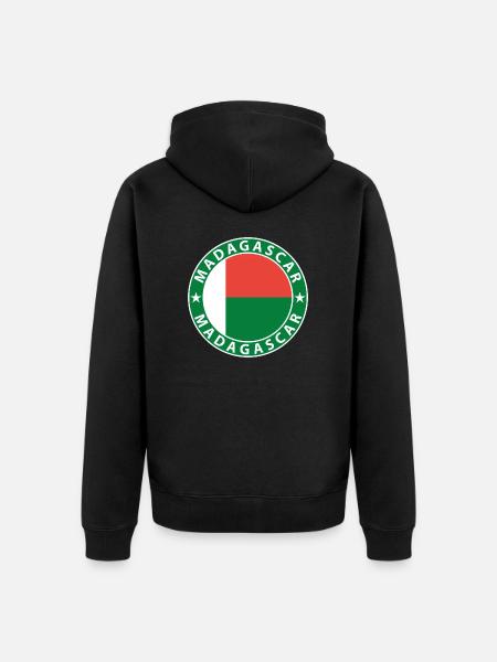 Madagascar - Unisex Premium Organic Zip Hoodie - black