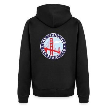 San Francisco - Veste à capuche bio Premium Unisexe - noir - Dos - Nico (187cm)