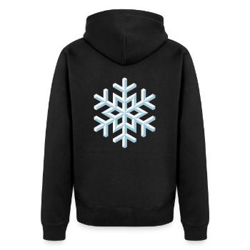 Snowflake 3D (Snow / Snowing / Winter Magic) - Unisex Premium Organic Zip Hoodie - black - Back - Nico (187cm)