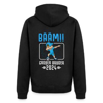 Bääm Big Brother 2024 Dabbing Football - Veste à capuche bio Premium Unisexe - noir - Dos - Nico (187cm)